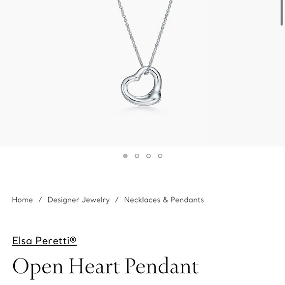 TIFFANY PERETTI HEART NECKLACE EARRINGS SET SILVER WITH PINK STONE MADE SPAIN - Picture 10 of 12